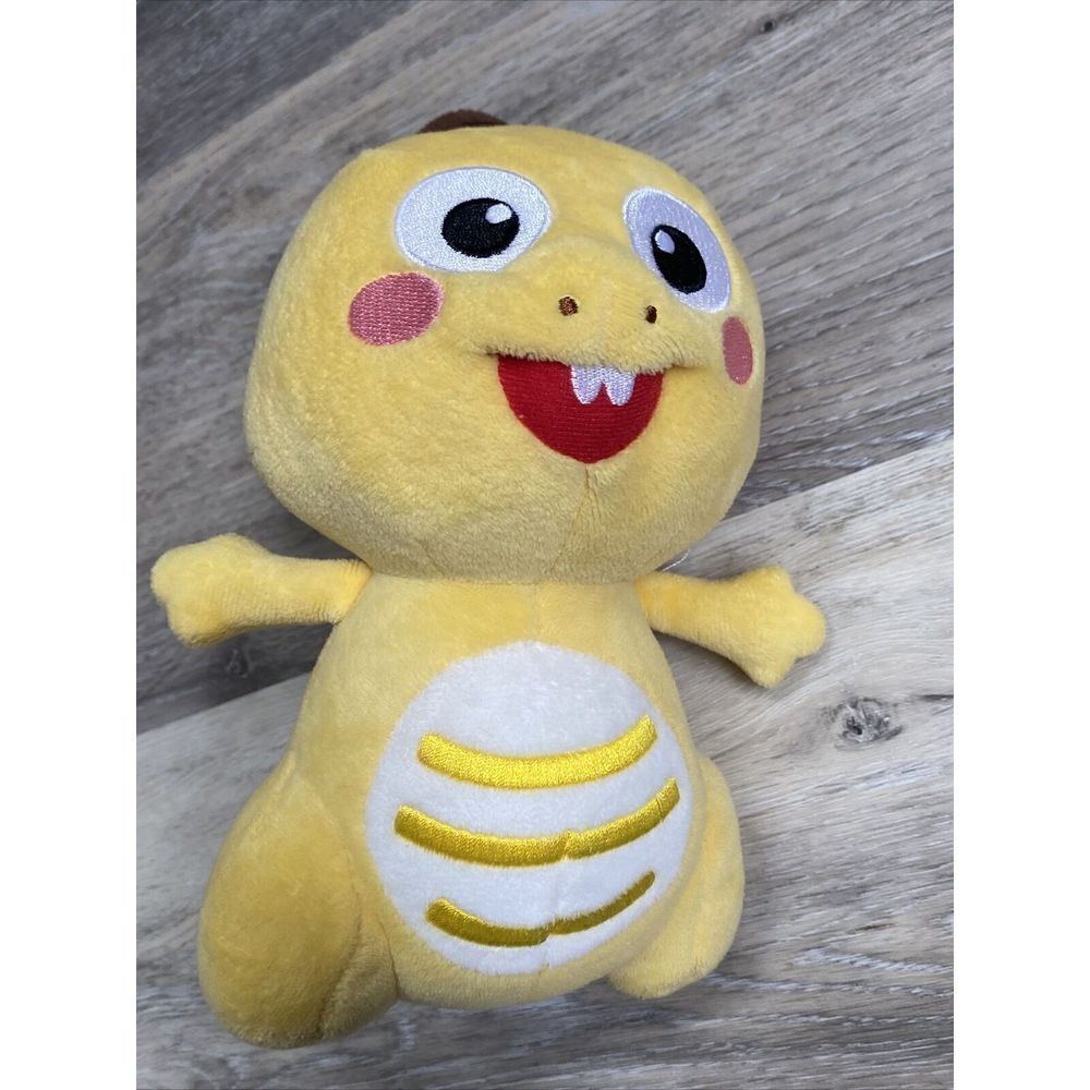 VIP Kid Yellow Mascot Dinosaur 8" Plush Soft Eyes